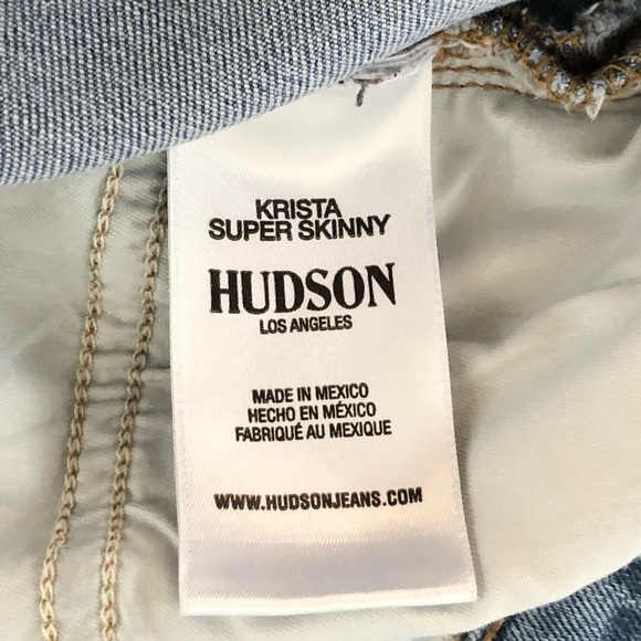 HUDSON KRISTEN SUPER SKINNY JEANS EUC SIZE 32 - Picture 9 of 10